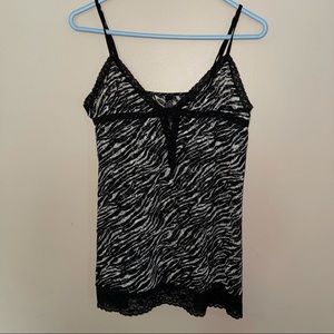 Victoria’s Secret The Lacie Zebra Print Lace Slip